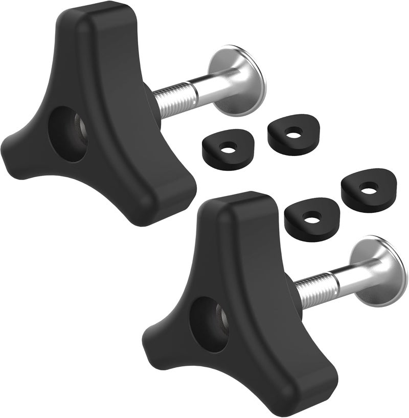 A.I.FORCE 2-Pack Lawn Mower Handle Knob Nut Bolt Kit – Triangle Handle Bolts Replacement Accessories for Honda, Murray, Ryobi and More Lawnmower - Durable Wing Nut, Gasket and Fastening Parts for Mower Handles - Image 1